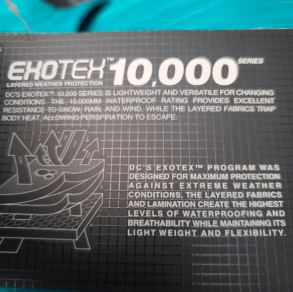 NWT Women's DC Exotex Anzere 10k Series Snowboard Ski Snow Pants Aqua M $200 - Picture 4 of 11